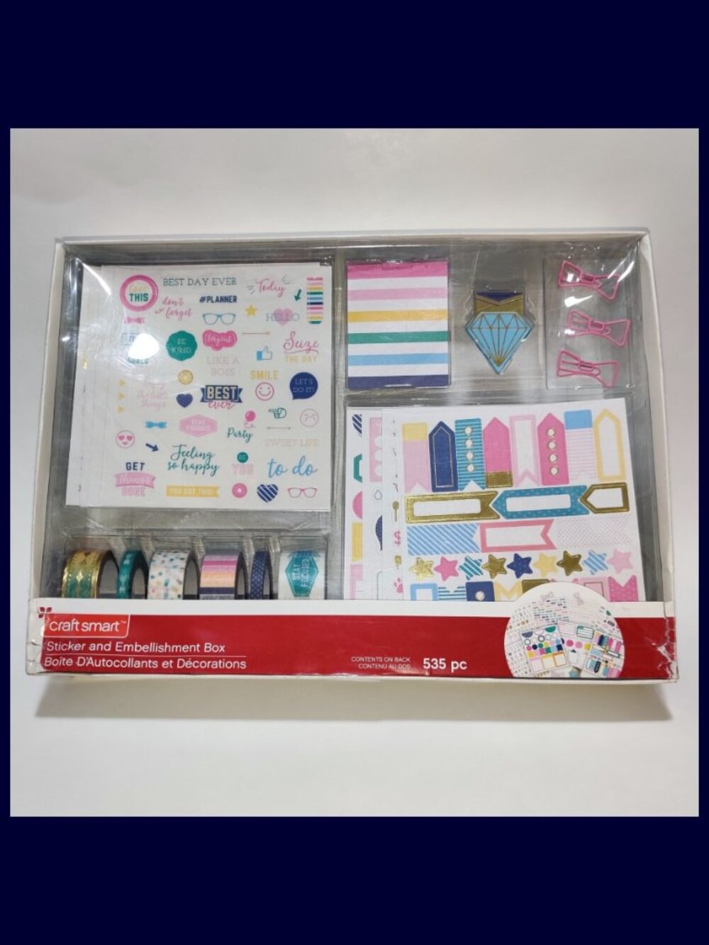 Sticker and Embellishment Box by Craft Smart - Planners, Calendars, Paper Crafts
